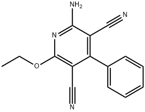 3,5-Pyridinedicarbonitrile,2-amino-6-ethoxy-4-phenyl- 化学構造式