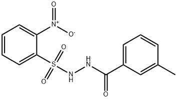 3-methyl-N'-[(2-nitrophenyl)sulfonyl]benzohydrazide Struktur