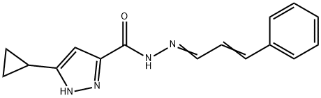 3-cyclopropyl-N-((1E,2E)-3-phenylallylidene)-1H-pyrazole-5-carbohydrazide,306302-28-3,结构式