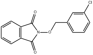 2-[(3-chlorophenyl)methoxy]-2,3-dihydro-1H-isoindole-1,3-dione 化学構造式