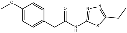 N-(5-ethyl-1,3,4-thiadiazol-2-yl)-2-(4-methoxyphenyl)acetamide Structure