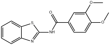 N-(benzo[d]thiazol-2-yl)-3,4-dimethoxybenzamide 结构式