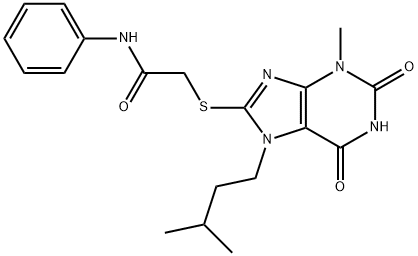 313530-87-9 2-((7-isopentyl-3-methyl-2,6-dioxo-2,3,6,7-tetrahydro-1H-purin-8-yl)thio)-N-phenylacetamide