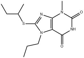 8-(sec-butylthio)-3-methyl-7-propyl-3,7-dihydro-1H-purine-2,6-dione Structure