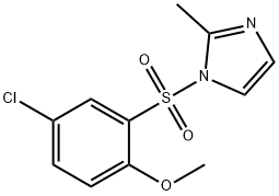 1-((5-chloro-2-methoxyphenyl)sulfonyl)-2-methyl-1H-imidazole,325810-86-4,结构式