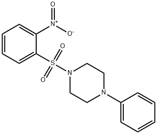 1-(2-nitrophenyl)sulfonyl-4-phenylpiperazine Structure