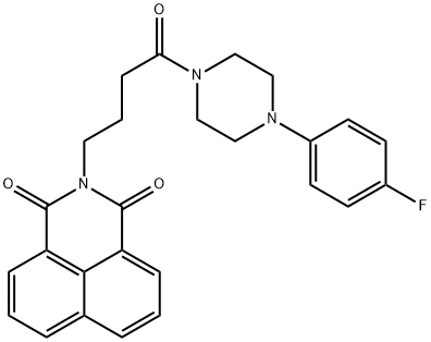 2-(4-(4-(4-fluorophenyl)piperazin-1-yl)-4-oxobutyl)-1H-benzo[de]isoquinoline-1,3(2H)-dione Struktur