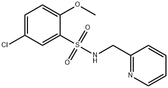 5-chloro-2-methoxy-N-(pyridin-2-ylmethyl)benzenesulfonamide,332021-60-0,结构式