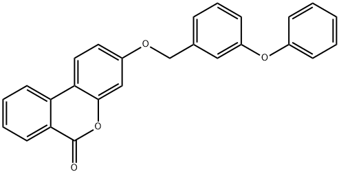 3-((3-phenoxybenzyl)oxy)-6H-benzo[c]chromen-6-one 化学構造式