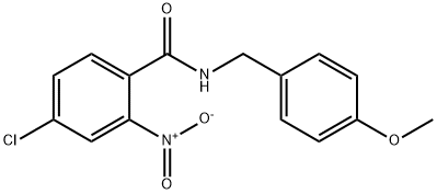 4-chloro-N-[(4-methoxyphenyl)methyl]-2-nitrobenzamide Structure