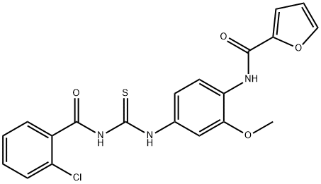 N-[4-({[(2-chlorophenyl)carbonyl]carbamothioyl}amino)-2-methoxyphenyl]furan-2-carboxamide,347339-59-7,结构式