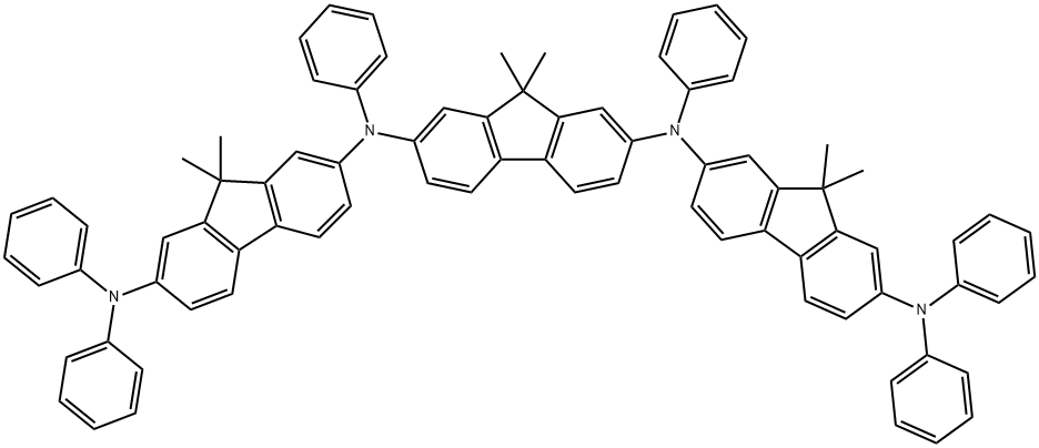 N2,N2' -(9,9-Dimethyl-9H -fluorene-2,7-diyl)bis(9,9-dimethyl-N2,N7,N7 -triphenyl-9H -fluorene-2,7-diamine) Structure