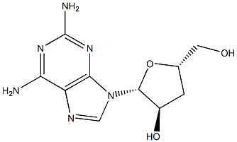 Adenosine, 2-amino-3'-deoxy- Structure