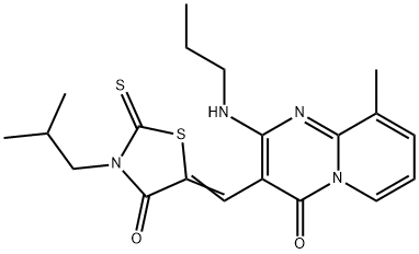 378220-68-9 (Z)-3-isobutyl-5-((9-methyl-4-oxo-2-(propylamino)-4H-pyrido[1,2-a]pyrimidin-3-yl)methylene)-2-thioxothiazolidin-4-one