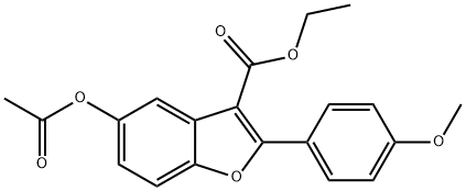 ethyl 5-acetoxy-2-(4-methoxyphenyl)benzofuran-3-carboxylate Structure