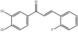 (2E)-1-(3,4-dichlorophenyl)-3-(2-fluorophenyl)prop-2-en-1-one, 386216-25-7, 结构式