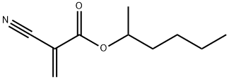 2-Propenoic acid, 2-cyano-, 1-methylpentyl ester Structure