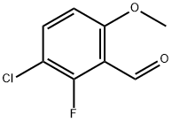 3-氯-2-氟-6-甲氧基苯甲醛, 398456-81-0, 结构式