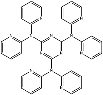 N2,N2,N4,N4,N6,N6-hexa(pyridin-2-yl)-1,3,5-triazine-2,4,6-triamine 化学構造式