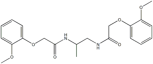 N,N'-1,2-propanediylbis[2-(2-methoxyphenoxy)acetamide] 结构式