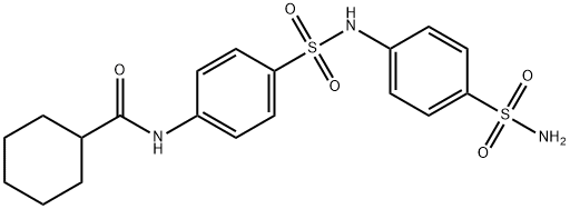 N-[4-({[4-(aminosulfonyl)phenyl]amino}sulfonyl)phenyl]cyclohexanecarboxamide Structure