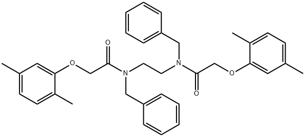 N,N'-1,2-ethanediylbis[N-benzyl-2-(2,5-dimethylphenoxy)acetamide] Struktur