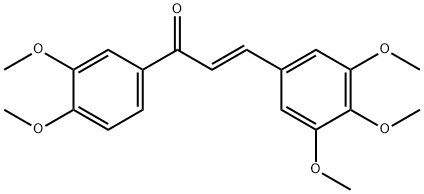 (E)-3,3′,4,4′,5-ペンタメトキシカルコン 化学構造式