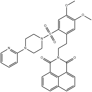 2-(4,5-dimethoxy-2-((4-(pyridin-2-yl)piperazin-1-yl)sulfonyl)phenethyl)-1H-benzo[de]isoquinoline-1,3(2H)-dione Structure