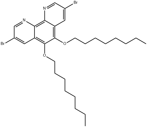 1,10-Phenanthroline, 3,8-dibromo-5,6-bis(octyloxy)- Structure