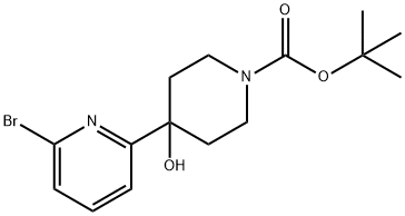 tert-butyl 4-(6-bromopyridin-2-yl)-4-hydroxypiperidine-1-carboxylate,478366-37-9,结构式