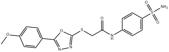 2-((5-(4-methoxyphenyl)-1,3,4-oxadiazol-2-yl)thio)-N-(4-sulfamoylphenyl)acetamide,501111-48-4,结构式