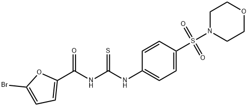 5-bromo-N-({[4-(4-morpholinylsulfonyl)phenyl]amino}carbonothioyl)-2-furamide 结构式
