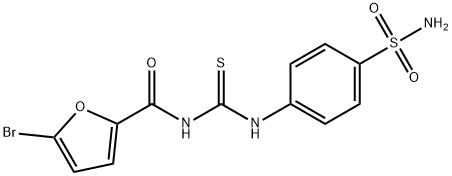 N-({[4-(aminosulfonyl)phenyl]amino}carbonothioyl)-5-bromo-2-furamide 结构式