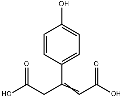 (Z)-3-(4-hydroxyphenyl)pent-2-enedioic acid,50670-02-5,结构式