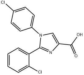 1-(4-Chloro-phenyl)-2-(2-chloro-phenyl)-1H-imidazole-4-carboxylic acid,527385-63-3,结构式