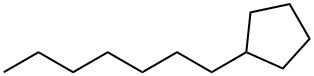 n-Heptylcyclopentane Structure