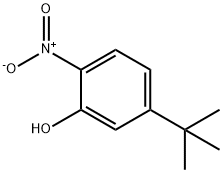 Phenol, 5-(1,1-dimethylethyl)-2-nitro- 化学構造式