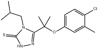 3-[2-(4-chloro-3-methylphenoxy)propan-2-yl]-4-(2-methylpropyl)-1H-1,2,4-triazole-5-thione Structure