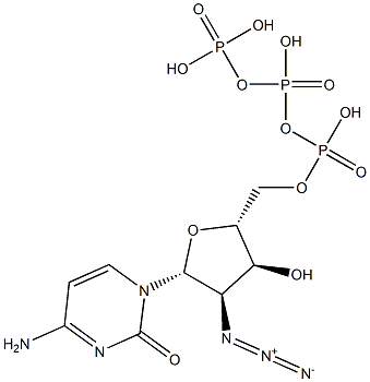 Cytidine5'-(tetrahydrogen triphosphate), 2'-azido-2'-deoxy- (9CI) 结构式