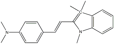 4-[4-(二甲氨基)苯乙烯基]-1,3,3-三甲基吲哚鎓碘化物 结构式
