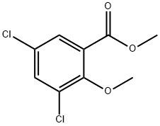 2-甲氧基-3,5-二氯苯甲酸甲酯 结构式
