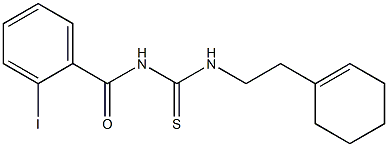 N-({[2-(1-cyclohexen-1-yl)ethyl]amino}carbonothioyl)-2-iodobenzamide,642953-05-7,结构式