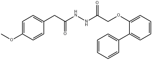 2-(2-biphenylyloxy)-N'-[(4-methoxyphenyl)acetyl]acetohydrazide,650611-84-0,结构式