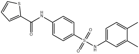 N-[4-[(3,4-dimethylphenyl)sulfamoyl]phenyl]thiophene-2-carboxamide Struktur