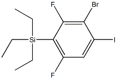 Silane, (3-bromo-2,6-difluoro-4-iodophenyl)triethyl- 结构式