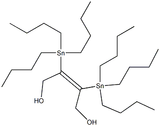 2-Butene-1,4-diol, 2,3-bis(tributylstannyl)-, (2Z)- Structure