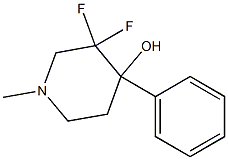 4-Piperidinol, 3,3-difluoro-1-methyl-4-phenyl- 化学構造式