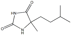 2,4-Imidazolidinedione, 5-methyl-5-(3-methylbutyl)- Structure