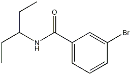 3-bromo-N-pentan-3-yl-benzamide 化学構造式