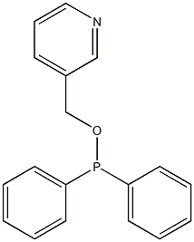 Phosphinous acid, diphenyl-, 3-pyridinylmethyl ester 化学構造式